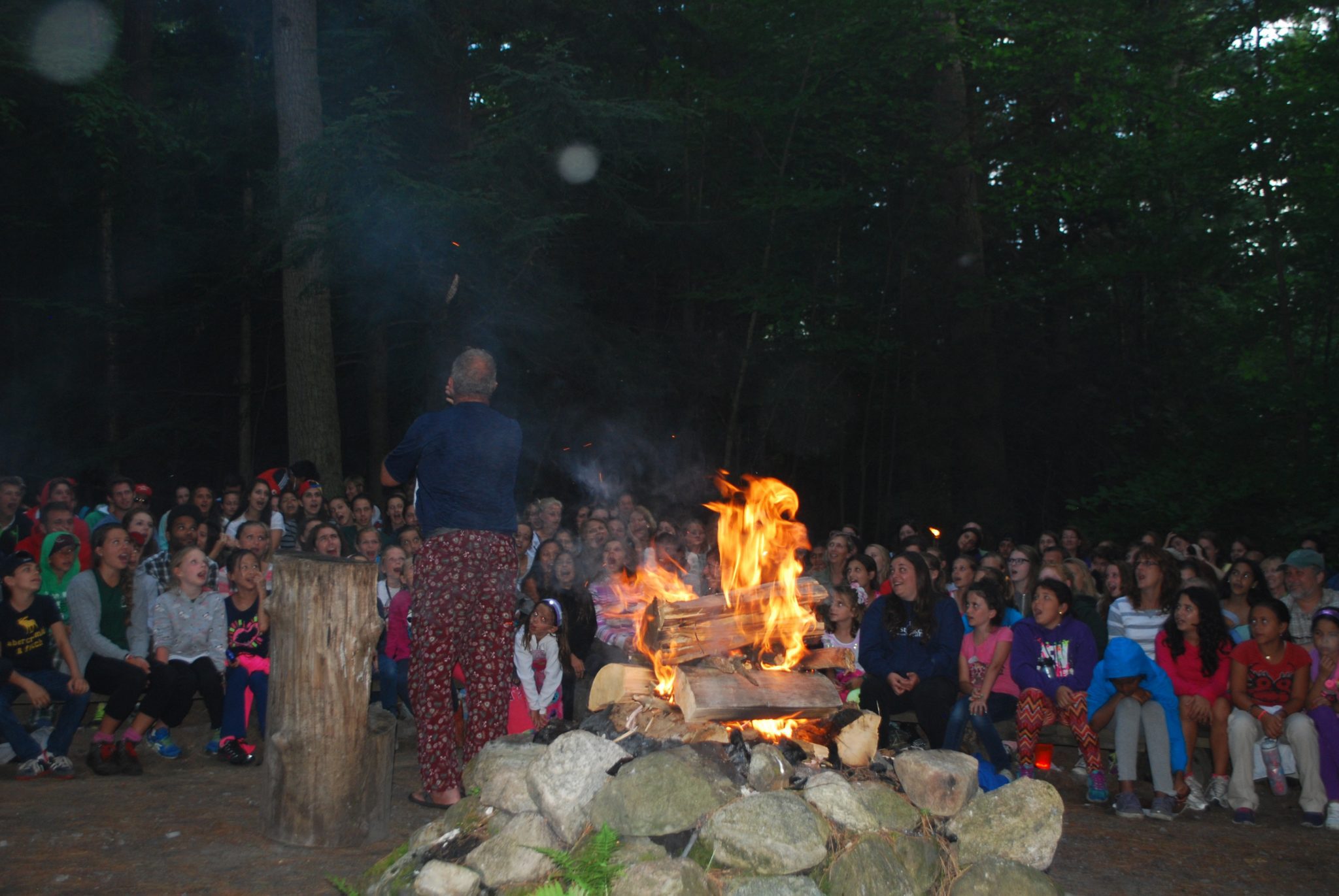 Campfire at Forest Lake Camp
