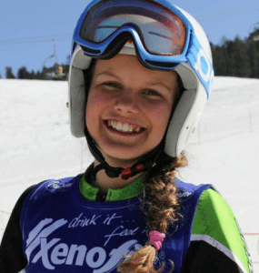 Carla skiing