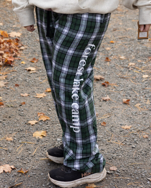 Green & White Flannel Pants