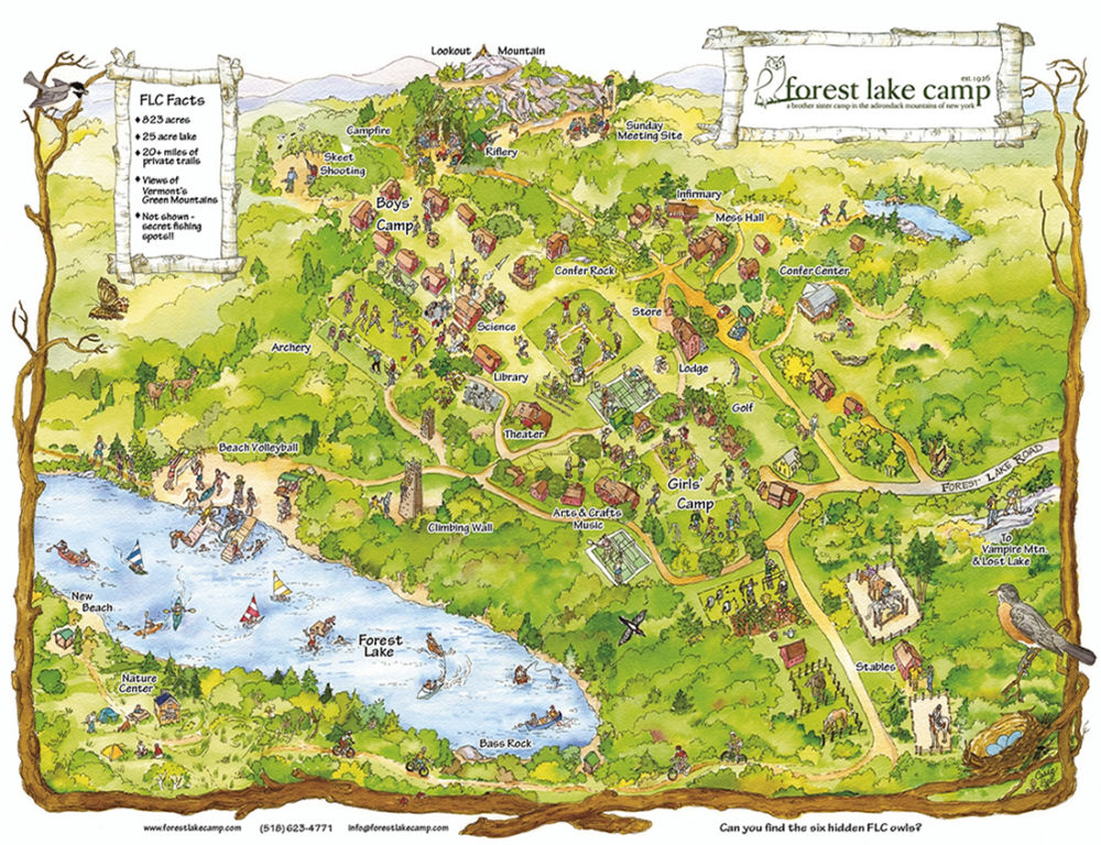 Map of Forest Lake Camp Forest Lake Camp